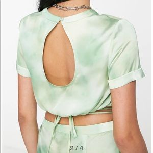 Top shop tie dye keyhole crop top